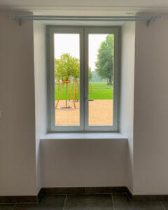 Vue depuis le PMR dans la cour d’honneur