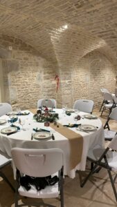 Déposition salle pour une fête privée de départ à la retraite