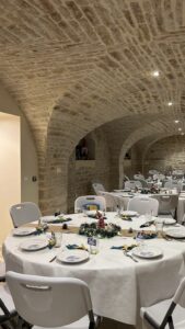 Déposition salle pour une fête privée de départ à la retraite